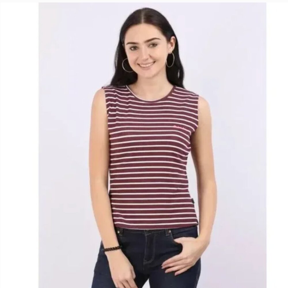 Banana Republic Women's Striped Button Back Sleeveless Size M